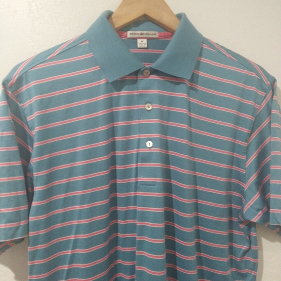 Peter Millar Stripped Polo Shirt - Picture 2 of 4